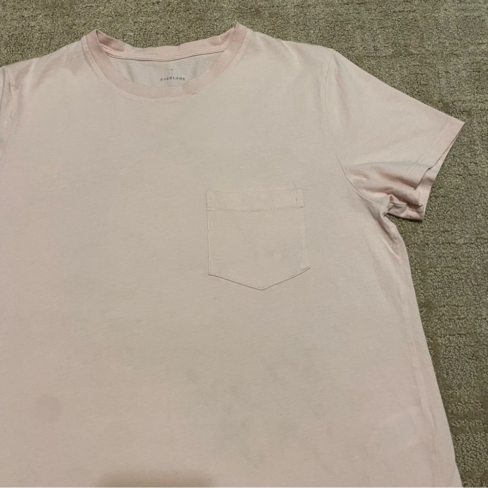 {Everlane} The Box-Cut Tee in Essential Cotton | Light Peach ~ Size Medium - Picture 6 of 15